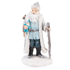 Santa Claus Figurine 21 cm Grey Blue Plastic Christmas Decoration