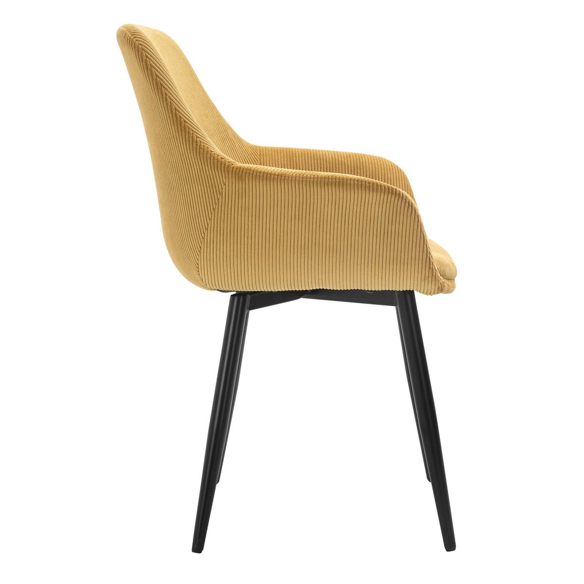 Fauteuil set van 2 corduroy goud 64x59x86 cm