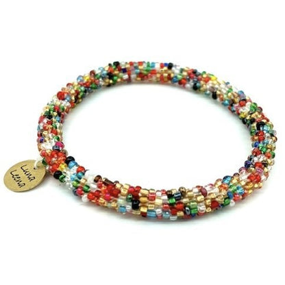 Luna Kralen Armbandroll Multicolor Handgehaakt Glazen Nepal