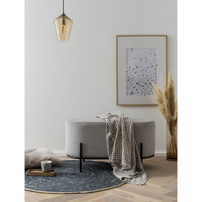 Kruk corduroy 80x40x42 cm lichtgrijs
