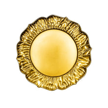 Basisplaat rond 33x33x2 cm goud kunststof