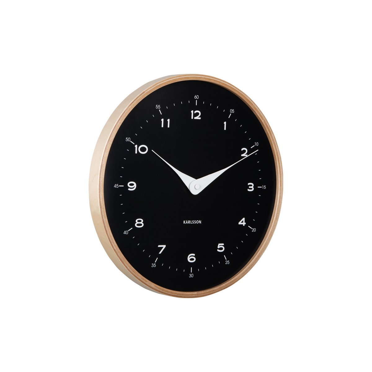 Wandklok Karlsson Osado Dome 30 cm zwart