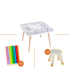 Colourable package with 2 stools