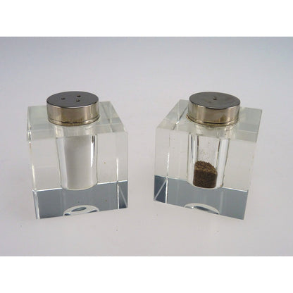 Zout en peper set glas 5x5x6 cm transparant