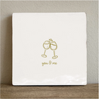 Tegeltje 10x10 cm glas gepersonaliseerd