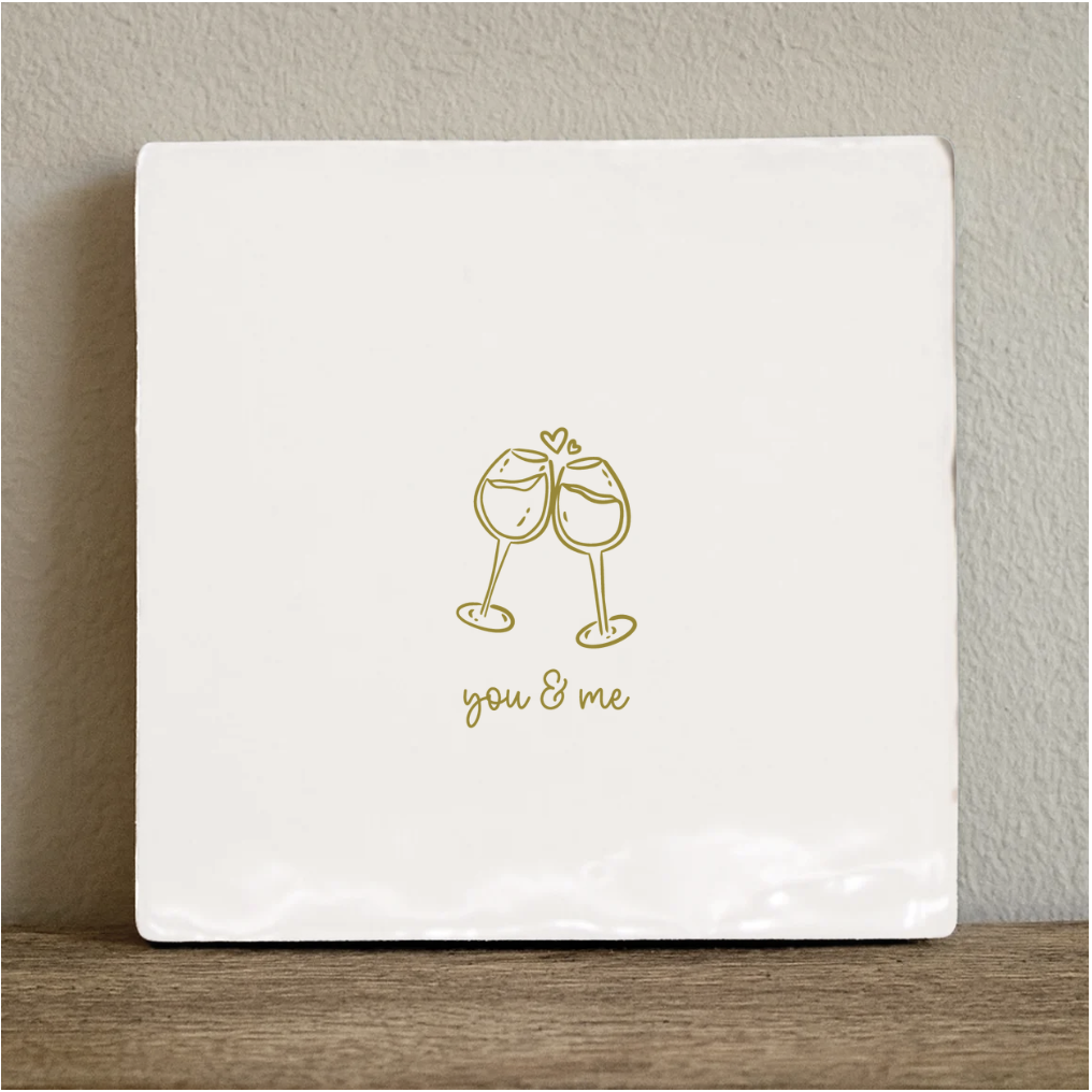 Tegeltje 10x10 cm glas gepersonaliseerd