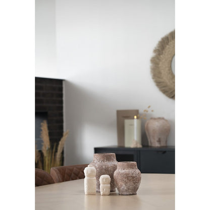 Decoratie cement beige 6,5x6,5x15 cm