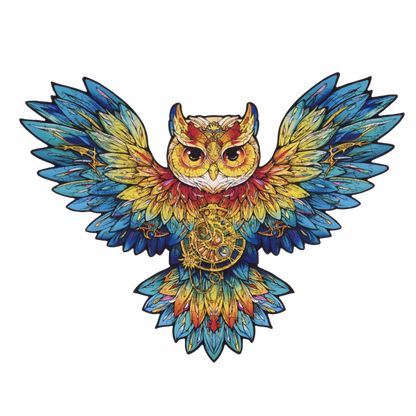 Wooden Jigsaw Puzzle, Rowood/Robotime, Paradise, Owl, TA004, 36.8x27.5cm