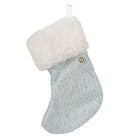 Kerstsok 14x1x17 cm blauw wit