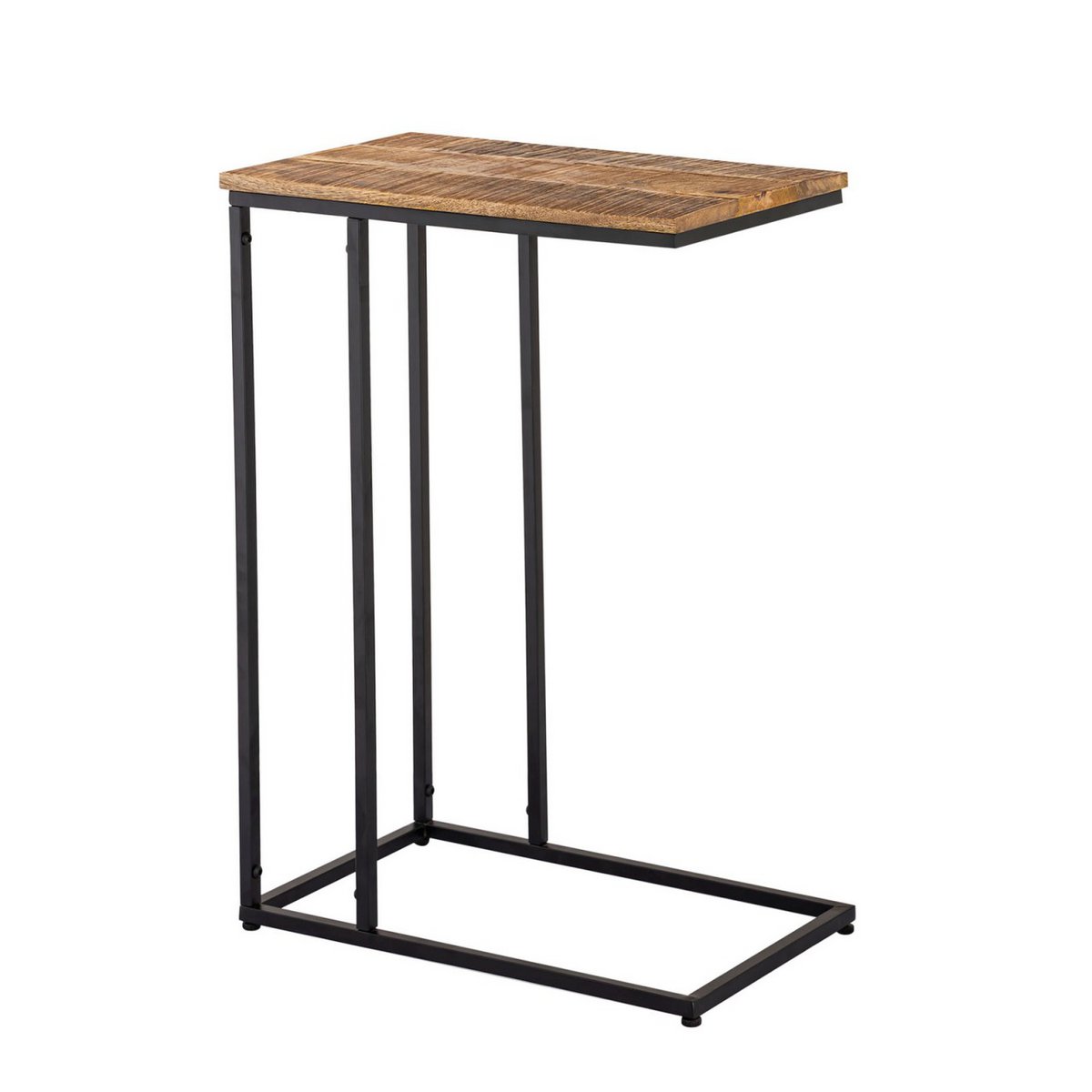 Bijzettafel Laptisch Hout 25x60x40 Duurzaam Metalen Frame