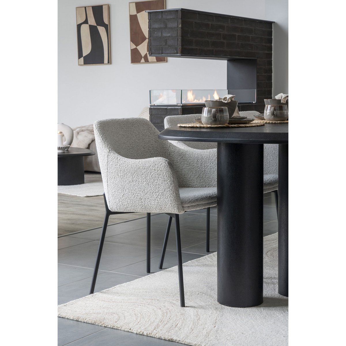Vloerkleed wol 160x230 cm handgetuft lichtbruin ivoor