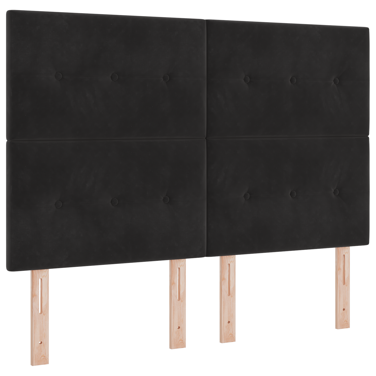 Boxspring Bed met Matras & LED Zwart 140x190 cm Fluweel