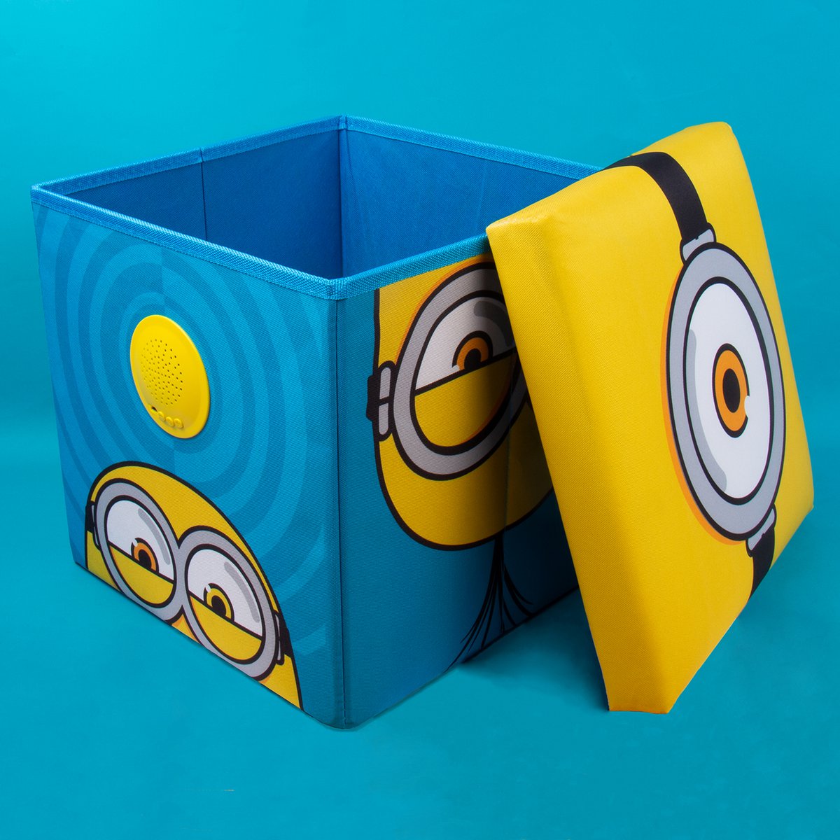 Minions klankkast met opbergruimte en speaker geel