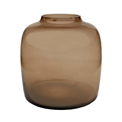 Vaas Bartica taupe mond geblazen glas