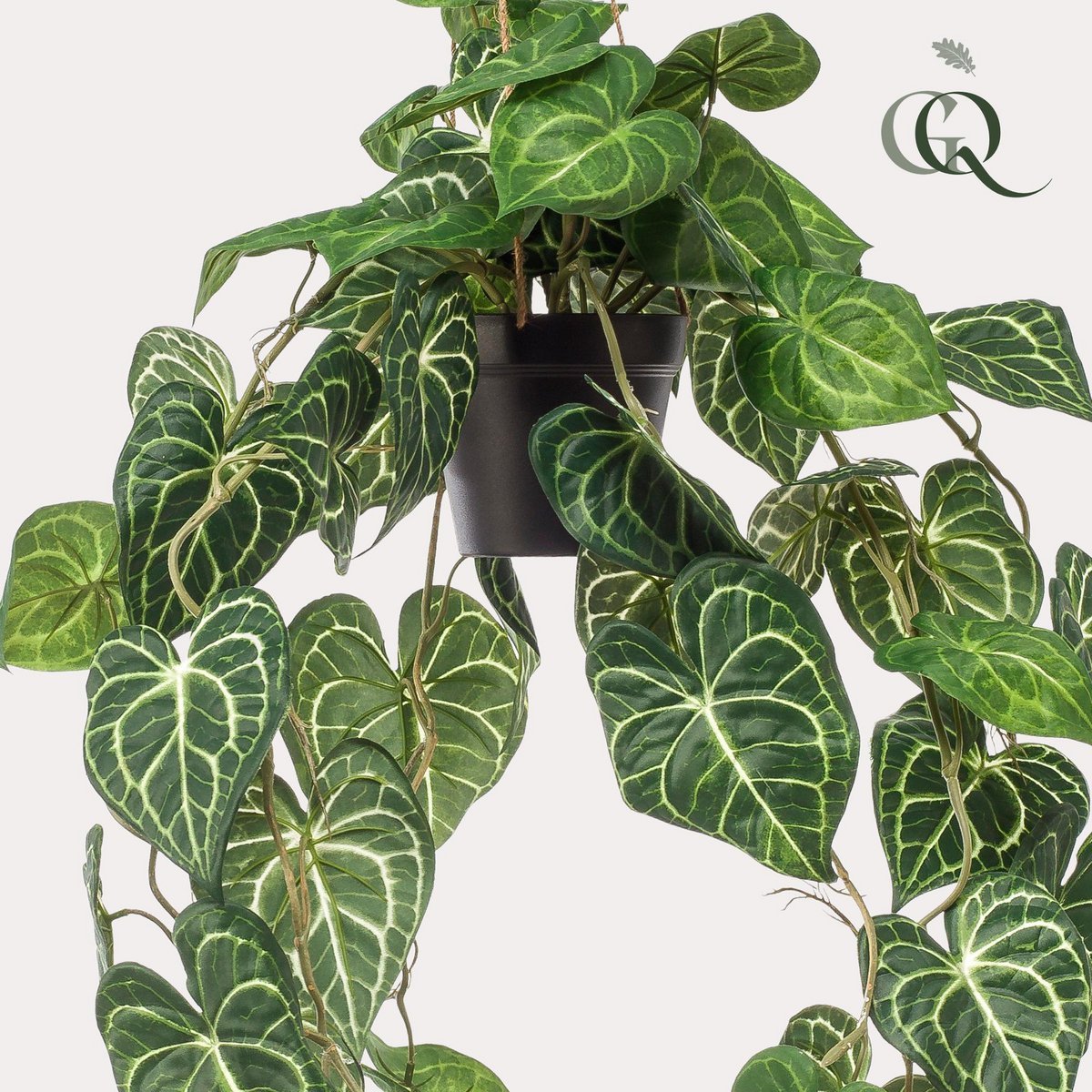 Kunstplant Anthurium Clarinervium hangplant 80 cm