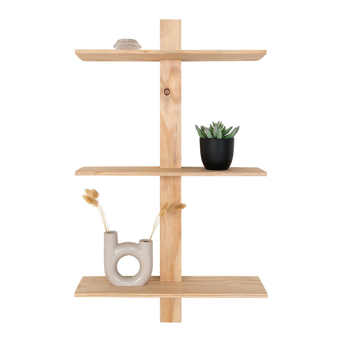 Wandplank grenenhout 50x15x83 cm natuurlijk