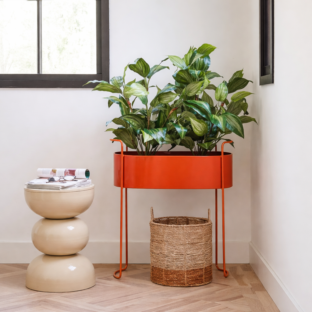 Plantenbak Moritz 55x24x65 cm ijzer rood