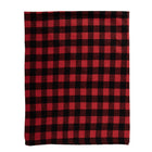 Plaid 130x170 cm polyester rood zwart ruiten