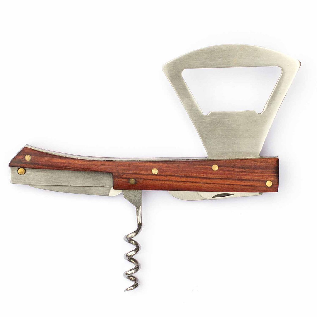 Multitool bijl kurkentrekker 5-in-1 metaal hout
