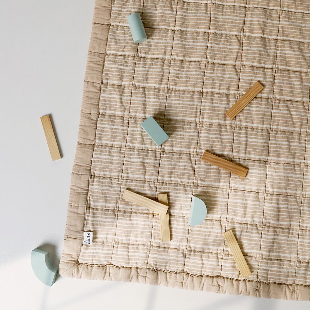 Babydeken 100x87 cm katoen beige