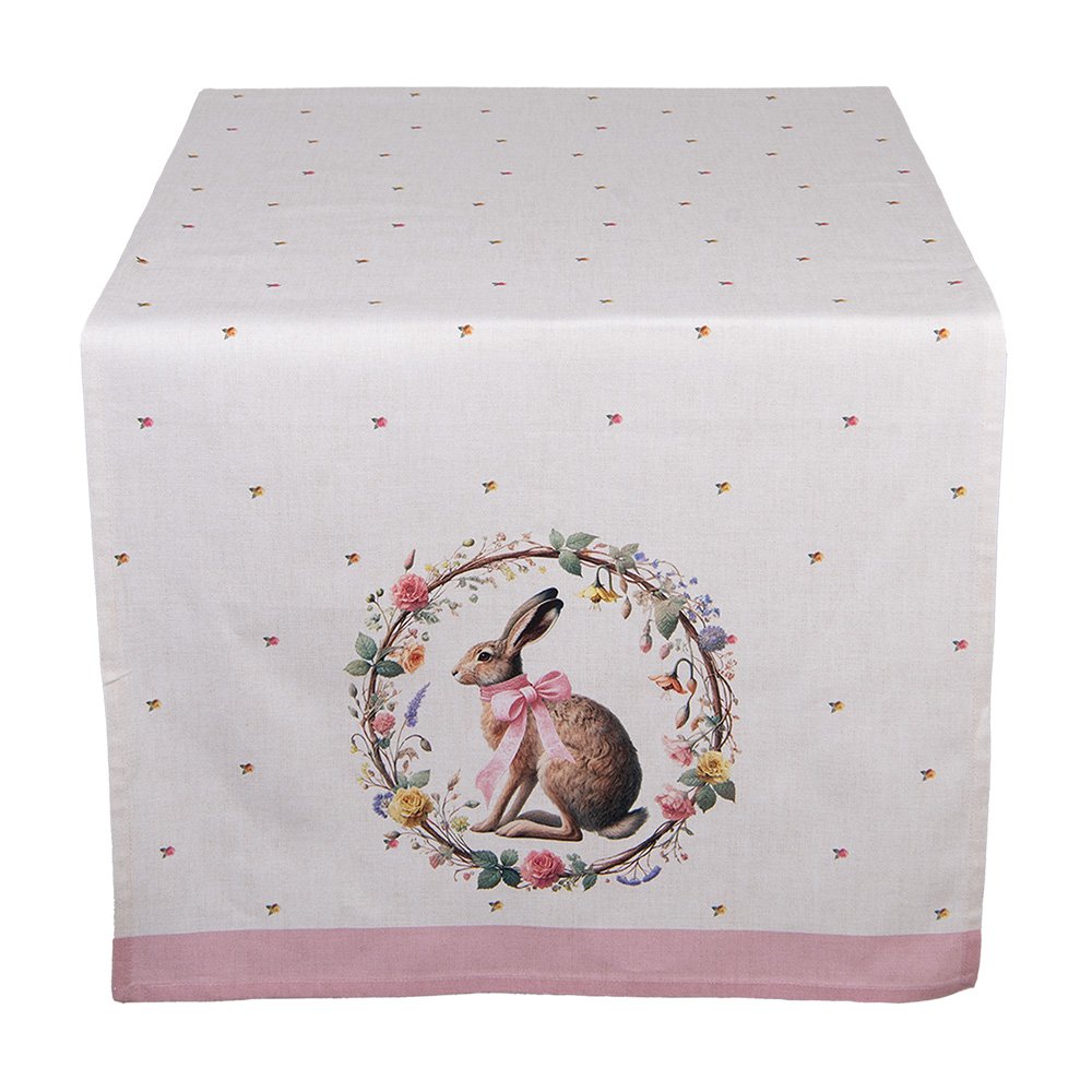 Tafelloper 50x140 cm Beige Katoen