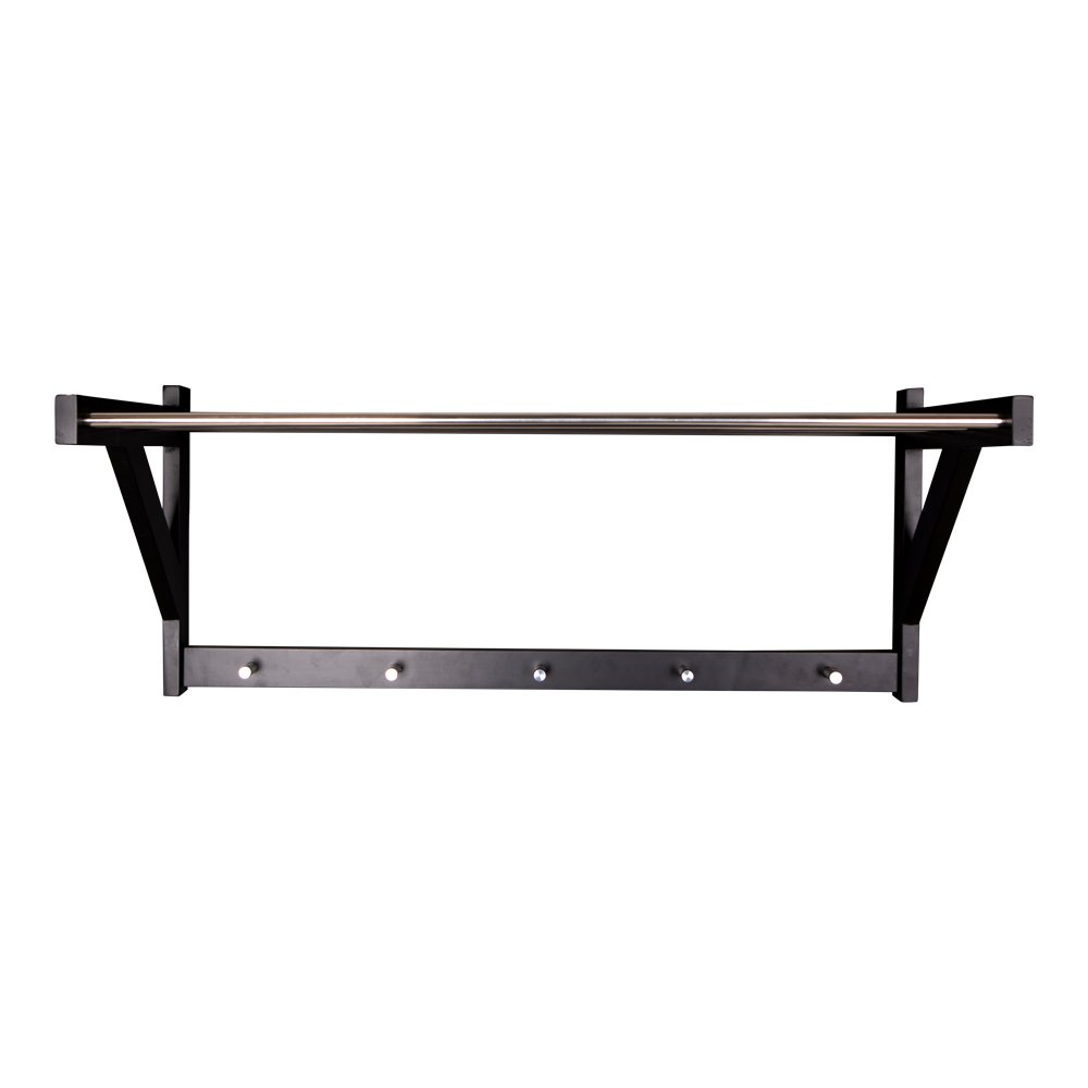 Hoedenplank 78x32x34 cm zwart populier staal