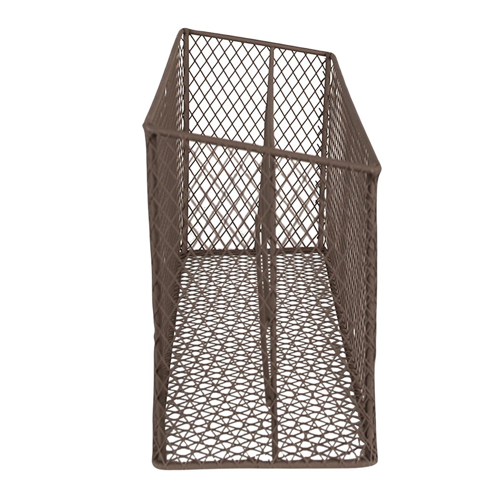Brievenhouder 33x12x15/17 cm bruin metaal