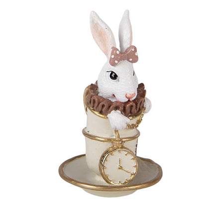 Decorative Figure Rabbit 8x8x14 cm White Plastic