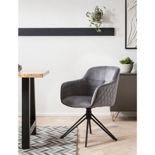 Fauteuil grijs fluweel draaibaar 59x60x83 cm