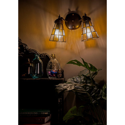Wall Lamp Tiffany 30x23x23 cm Brown Glass Wall Light