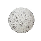 Onderzetter rond 38x38 cm zilver bloemen plastic