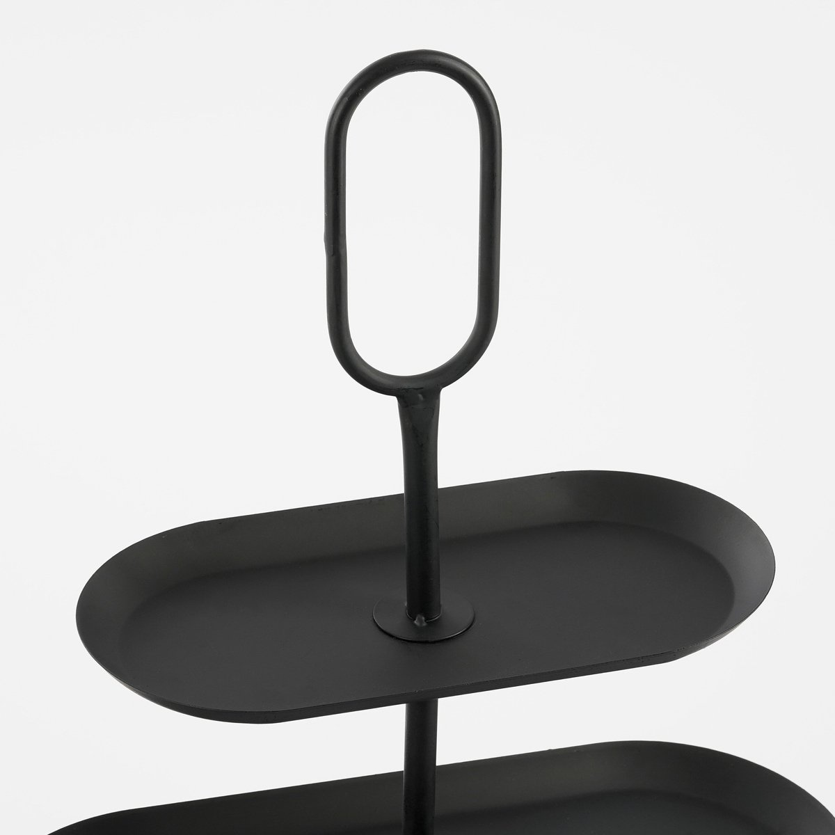 Etagère 2 lagen metaal zwart 38x17x41.5 cm