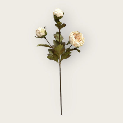 Zijden kunstbloem 53 cm crèmekleurig