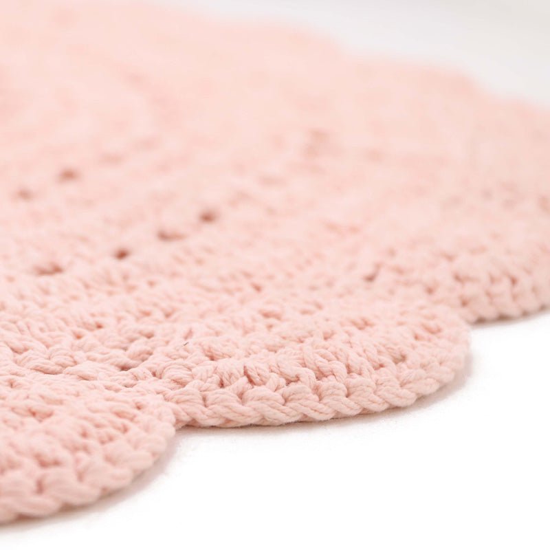 Kinderkleed gehaakt katoen 120 cm nude pink