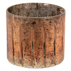 Tealight holder Ø 13x11 cm Copper-colored Glass Tealight holder