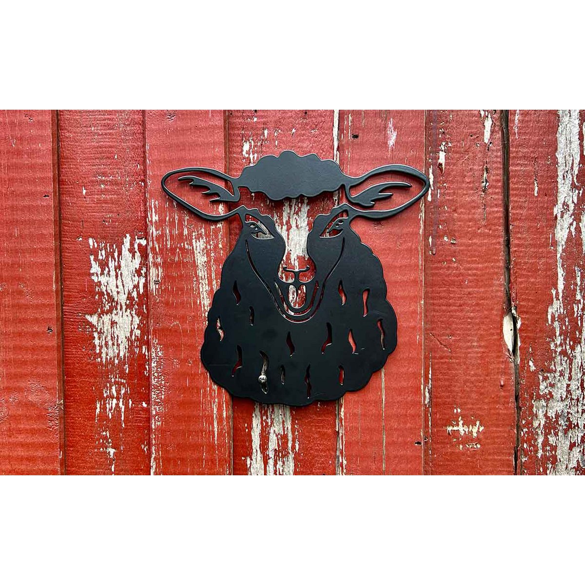 Schaap Joschi sculptuur 23,7x24,4x0,2 cm staal zwart