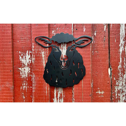 Schaap Joschi sculptuur 23,7x24,4x0,2 cm staal zwart