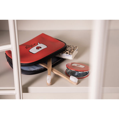 Toilettas 19x5x12 cm rood polyester