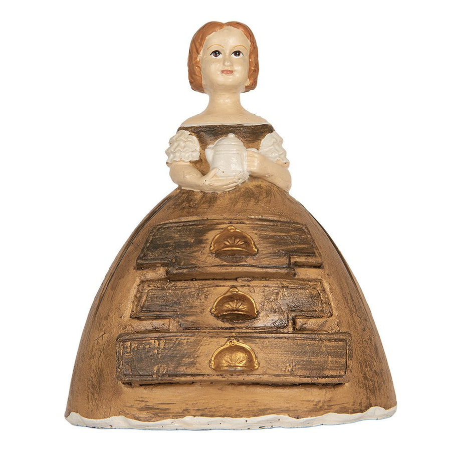 Decoratie Beeld Vrouw 16x11x20 cm Bruin Kunststof