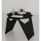 Bijzettafel 50 cm diameter zwart MDF