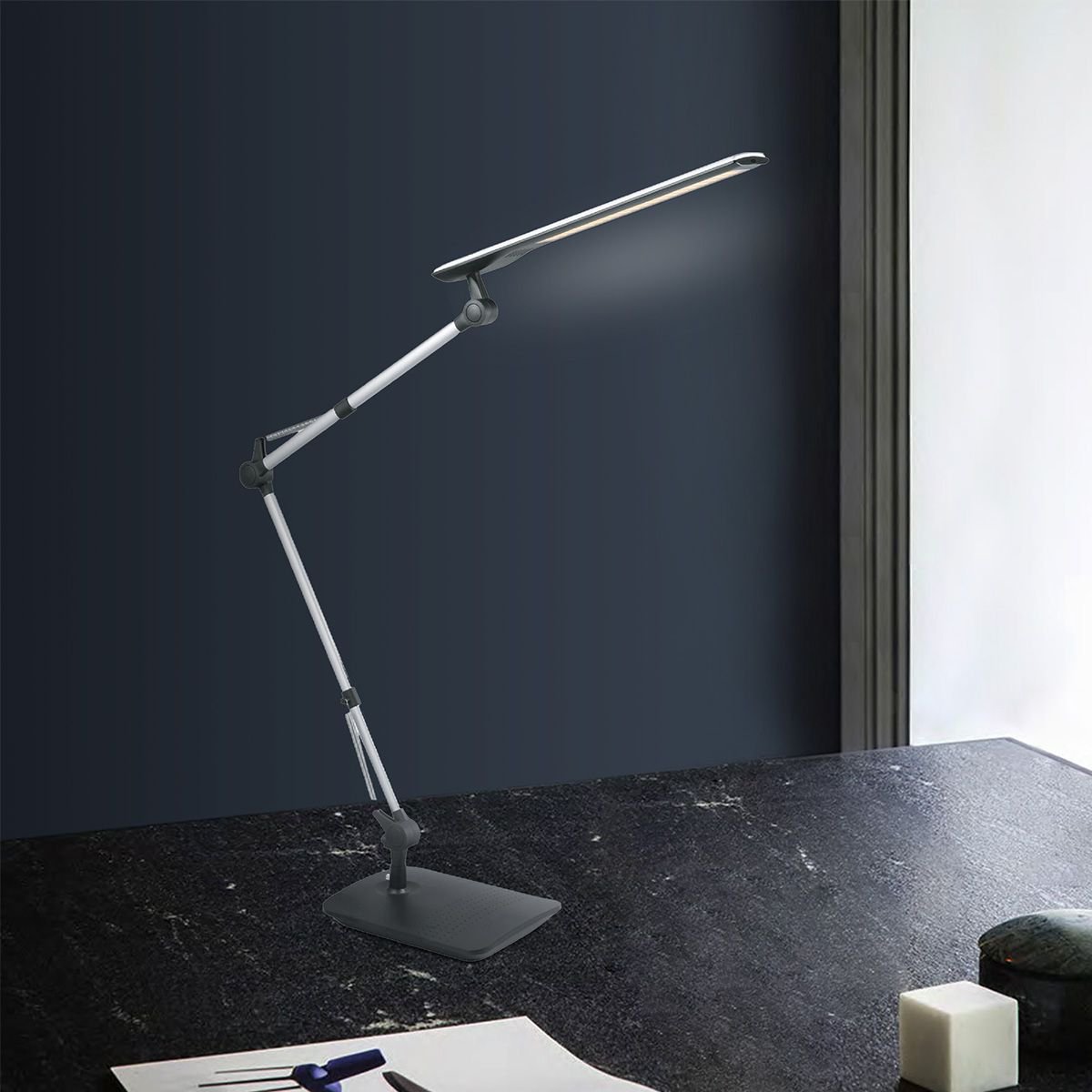 Home Sweet Home Led Bureaulamp 4W Zilver Zwart Verstelbare