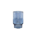 Vaas 15 cm blauw met gouden rand