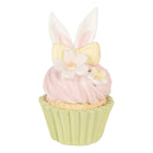 Taartdecoratie beeld roze 7x13 cm kunststof