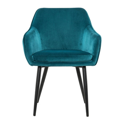 Dining chair turquoise velvet