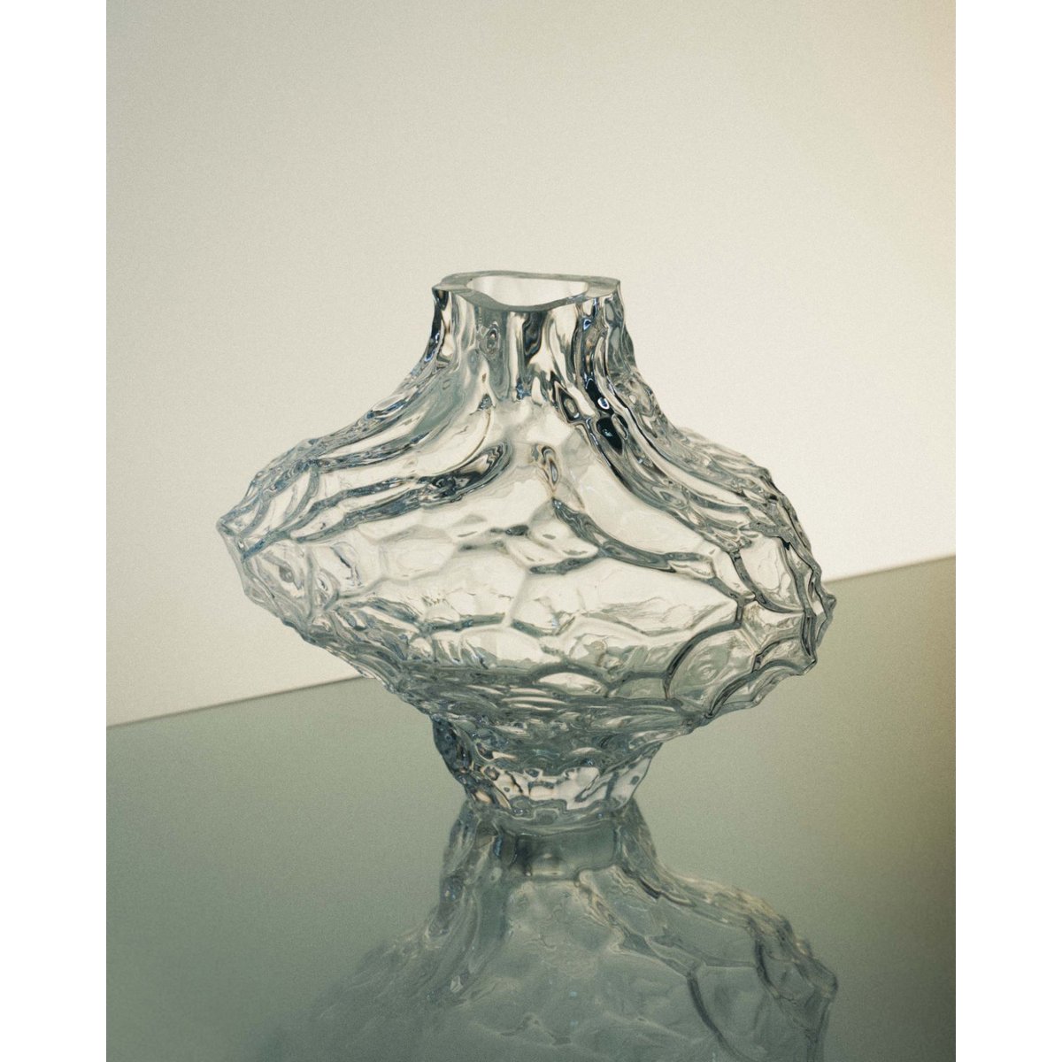 Vaas glas 16x20 cm rood