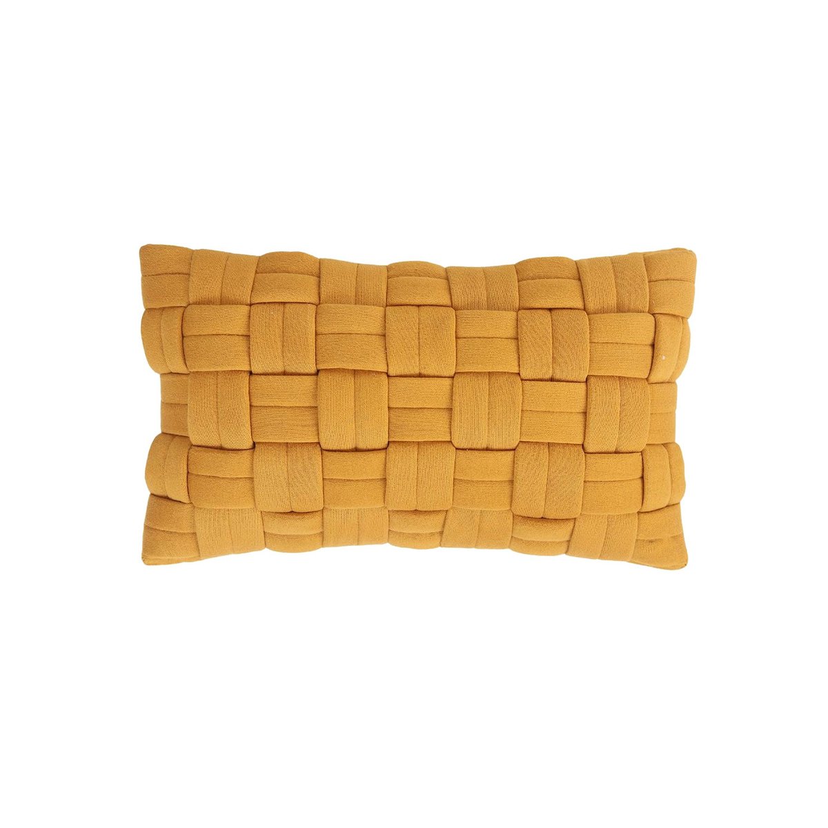 Kussenhoes 30x50 cm mosterdgeel katoen