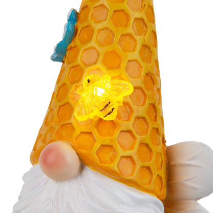 2-piece decorative solar light "Abby", made of plastic with integrated LEDs, twilight sensor, 17 cm high