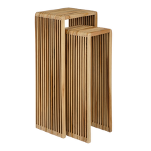 Plantentafel set 2 gerecycled hout bruin 35x25x80 cm