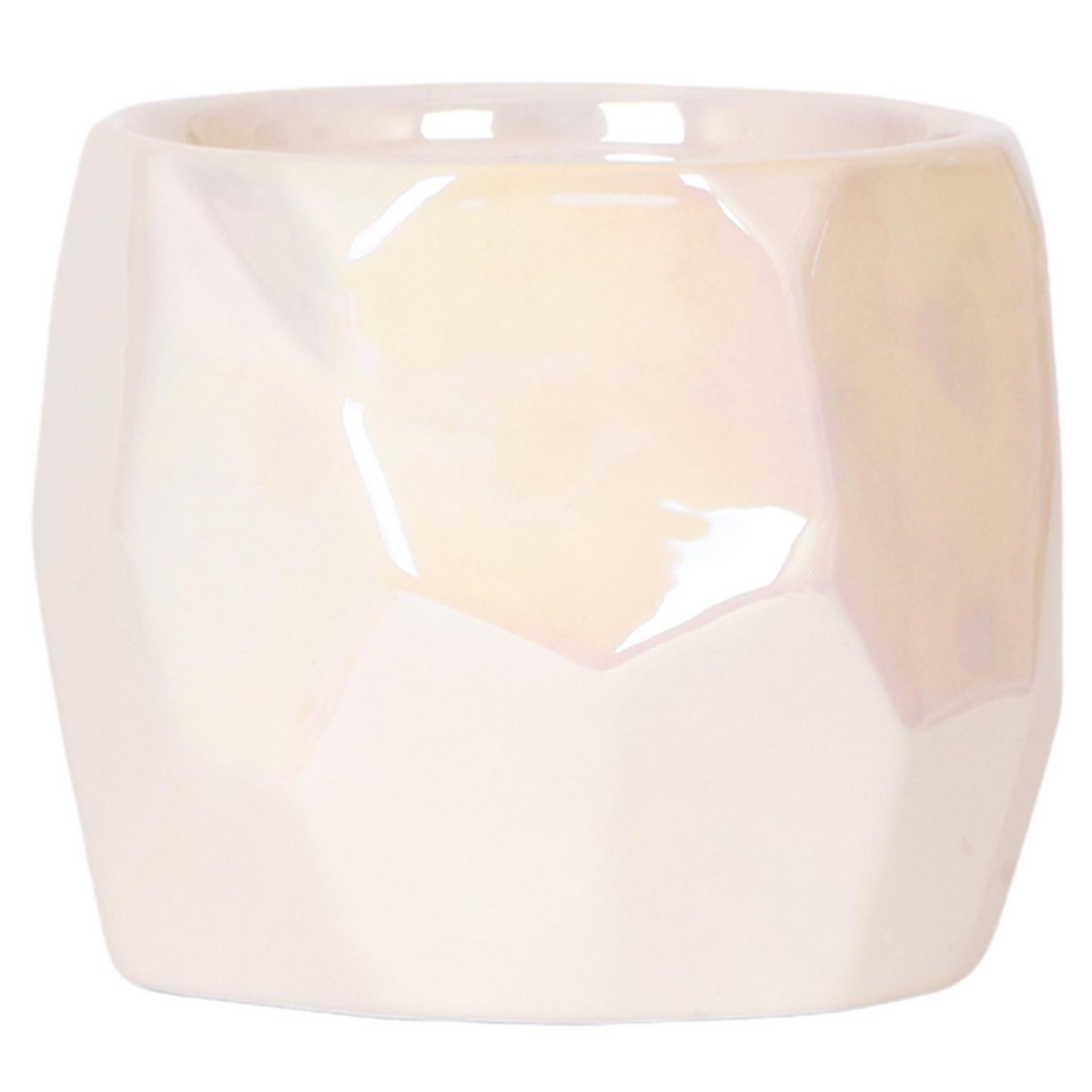 Plantenpot Ø12 cm travertine glanzend