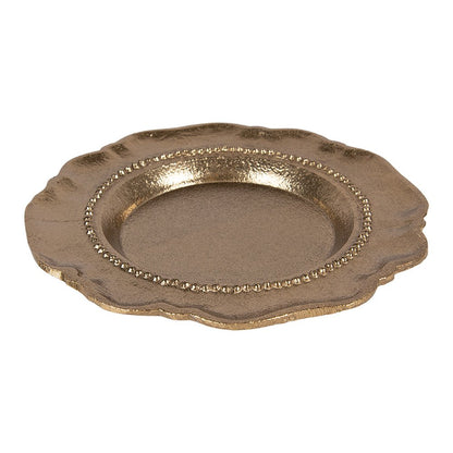 Decoratieschaal Ø 20x2 cm goudkleurig aluminium